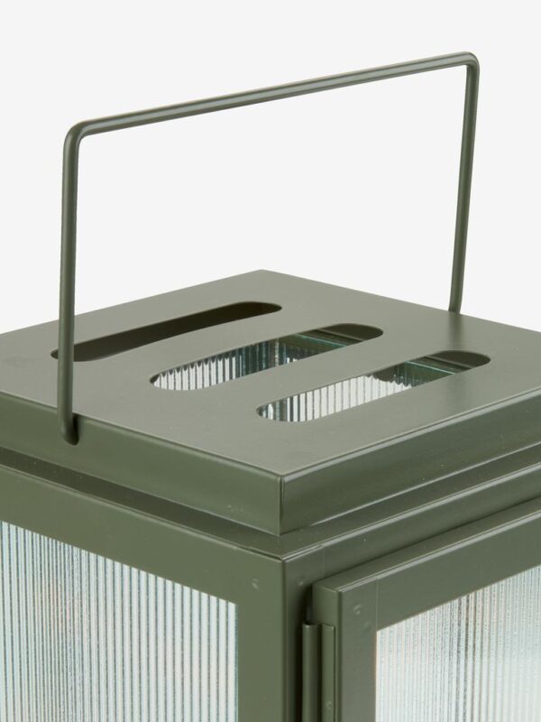 Lantern BRUMBASSE W15xL16xH28cm olive green - Image 6