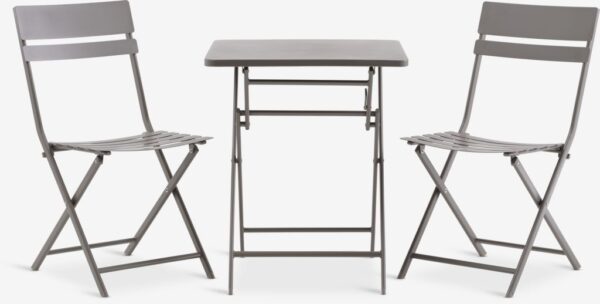Bistro set ABORG W60xL60 dark sand - Image 5
