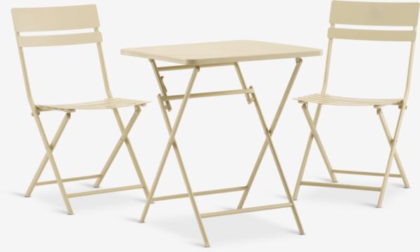 Bistro set ABORG W60xL60 yellow - Image 2
