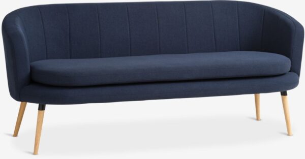 Sofa GISTRUP 3 seater dark blue fabric - Image 2