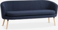 Sofa GISTRUP 3 seater dark blue fabric