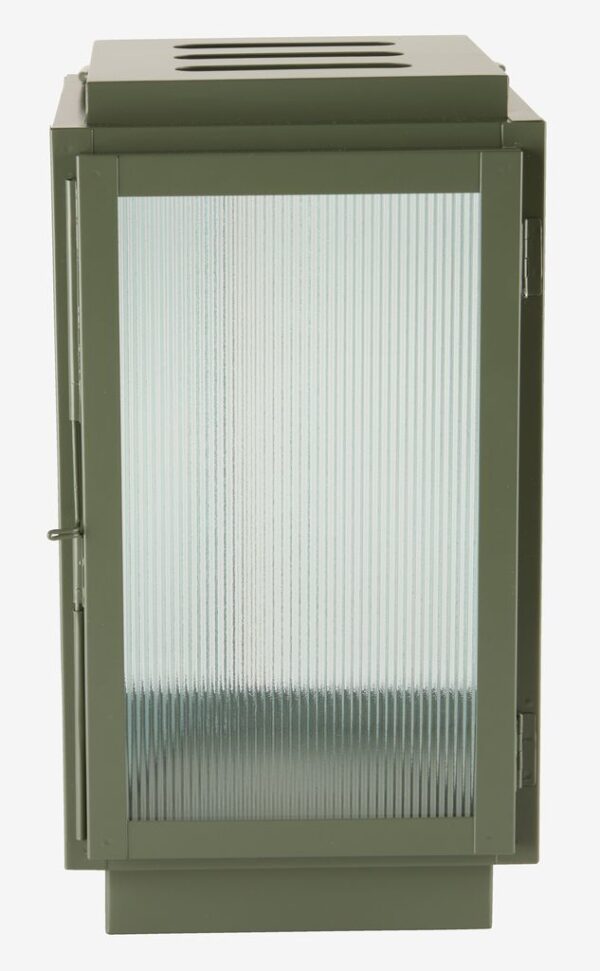 Lantern BRUMBASSE W15xL16xH28cm olive green - Image 5