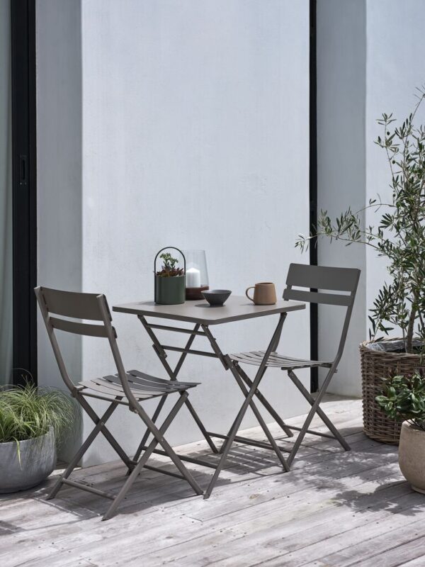 Bistro set ABORG W60xL60 dark sand - Image 3