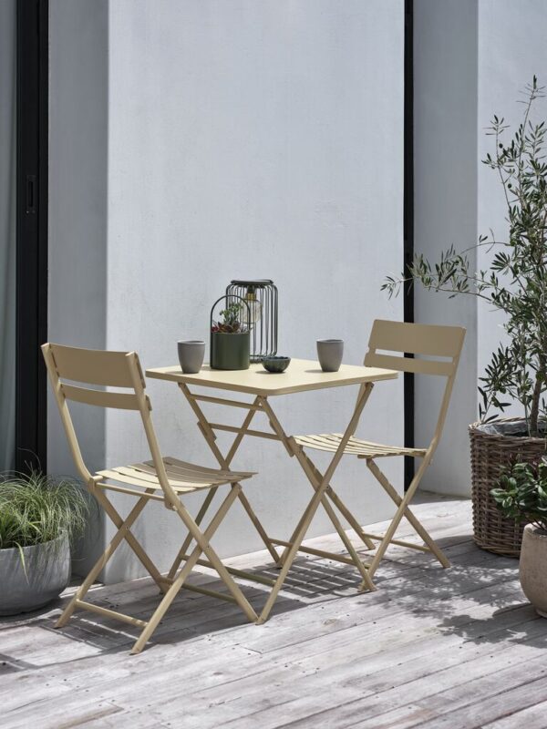Bistro set ABORG W60xL60 yellow - Image 3