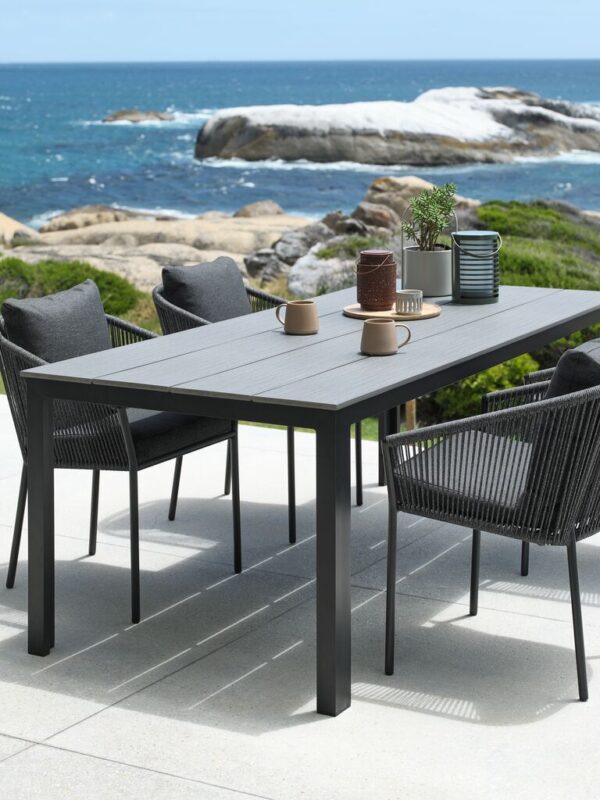 Garden table MARIELYST W90xL205 grey - Image 3