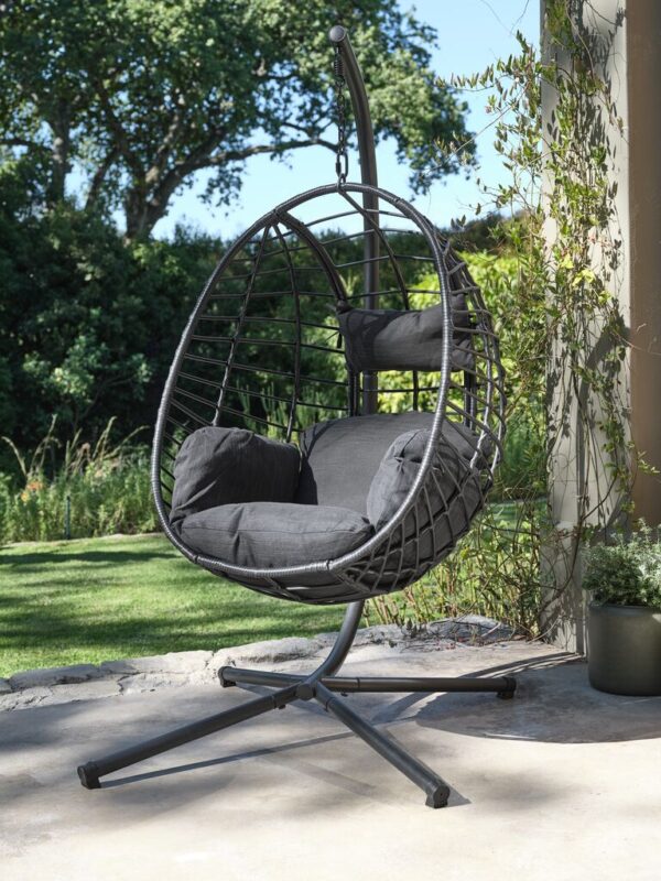 Hanging chair BORK W96xH192xD124 black - Image 3