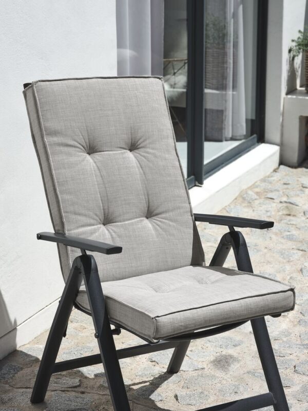 Garden cushion recliner chair REBSENGE light grey - Image 3