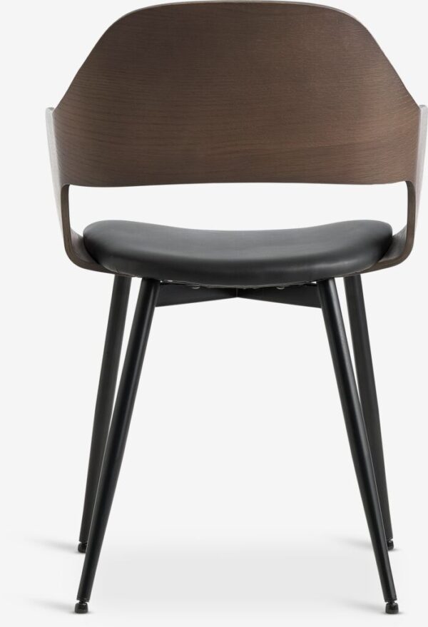 Dining chair HVIDOVRE dark oak/black fabric - Image 11