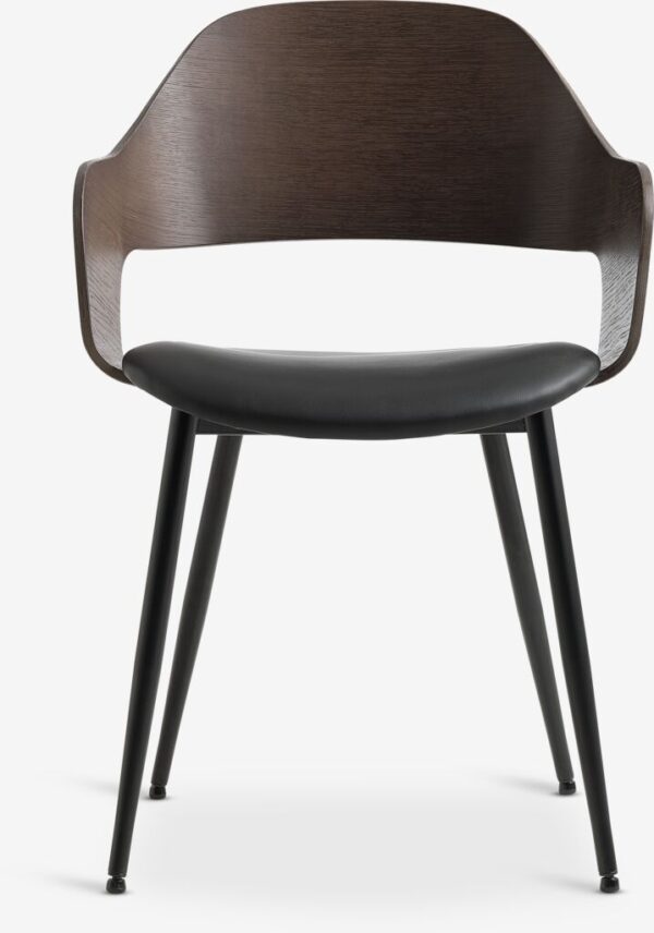 Dining chair HVIDOVRE dark oak/black fabric - Image 7
