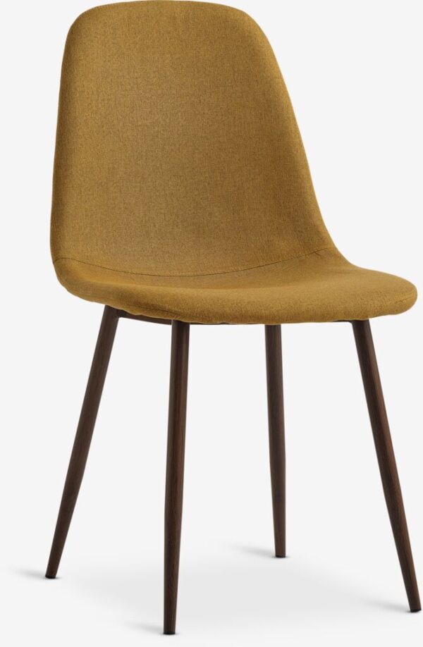 Dining Chair JONSTRUP curry fabric/dark oak color - Image 2