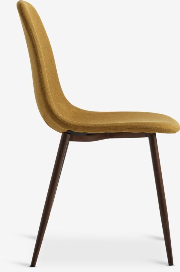 Dining Chair JONSTRUP curry fabric/dark oak color - Image 5