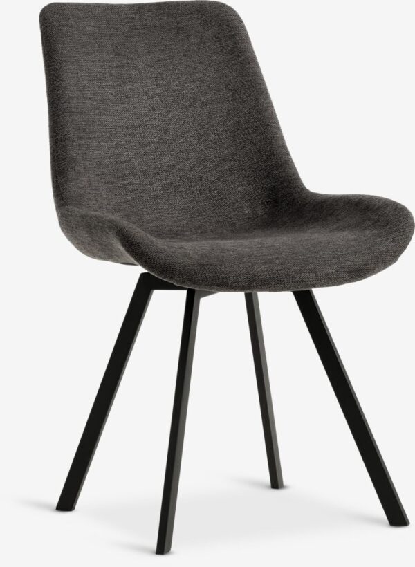 Dining chair HYGUM swivel grey/black - Image 2