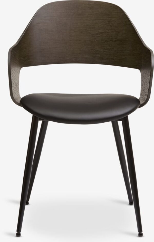 Dining chair HVIDOVRE dark oak/black fabric - Image 9