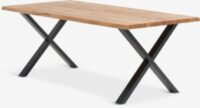 Dining table ROSKILDE/ROSLEV 95x200 natural oak/black