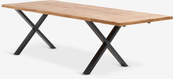 Dining table ROSKILDE/ROSLEV 95x200 natural oak/black - Image 5