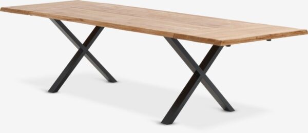 Dining table ROSKILDE/ROSLEV 95x200 natural oak/black - Image 7