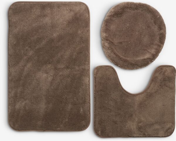 Bath mat set TIMSFORS 3 piece set dark sand - Image 2