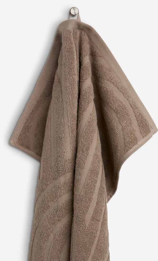 Bath towel IDALA 65x130 dark sand - Image 2