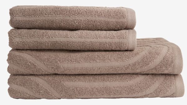 Bath towel IDALA 65x130 dark sand - Image 5