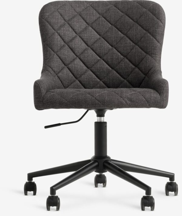 Desk chair PEBRINGE dark grey fabric/black - Image 7