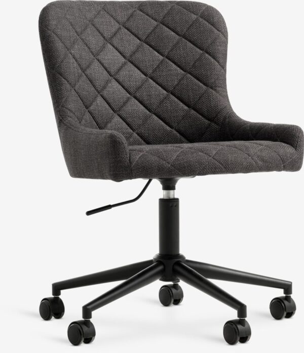 Desk chair PEBRINGE dark grey fabric/black - Image 2