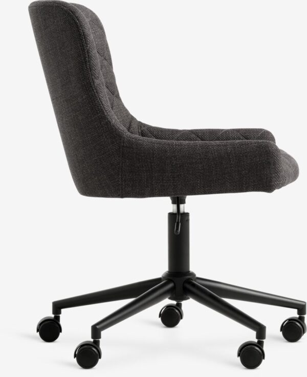 Desk chair PEBRINGE dark grey fabric/black - Image 5