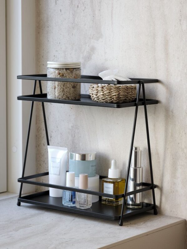 Bathroom shelving unit NACKA W14xL26xH28cm black - Image 3