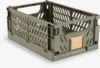 Basket MILAS W16xL25xH10 foldable olive green