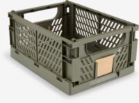 Basket MILAS W25xL34xH15 foldable olive green