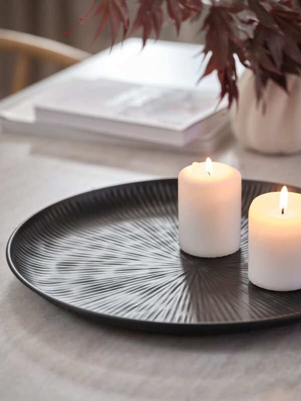 Decorative tray INGMUND D.39xH2cm black - Image 3