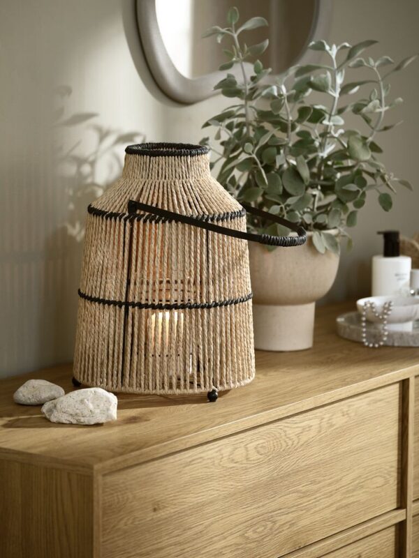 Lantern MAALTHE D.27xH35cm natural/black - Image 3