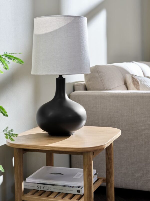 Table lamp JOACHIM D.27xH54cm beige/black - Image 3