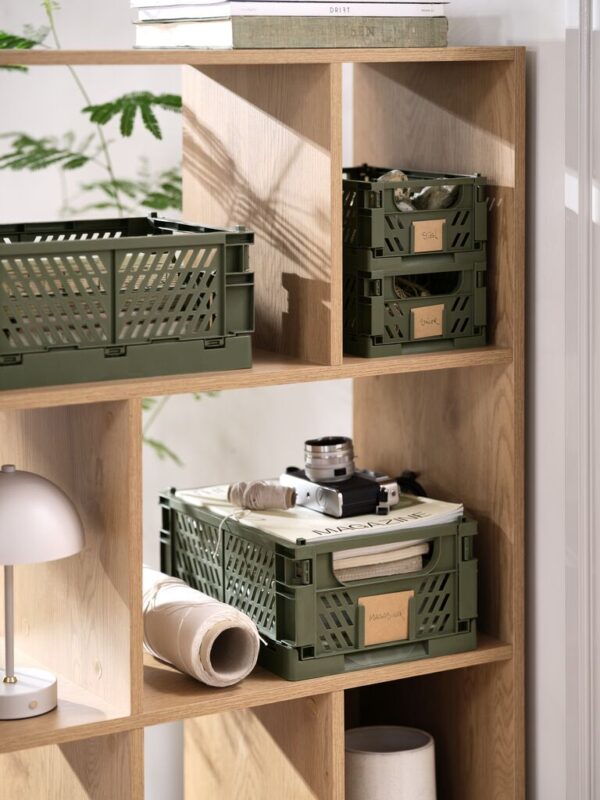 Basket MILAS W25xL34xH15 foldable olive green - Image 3