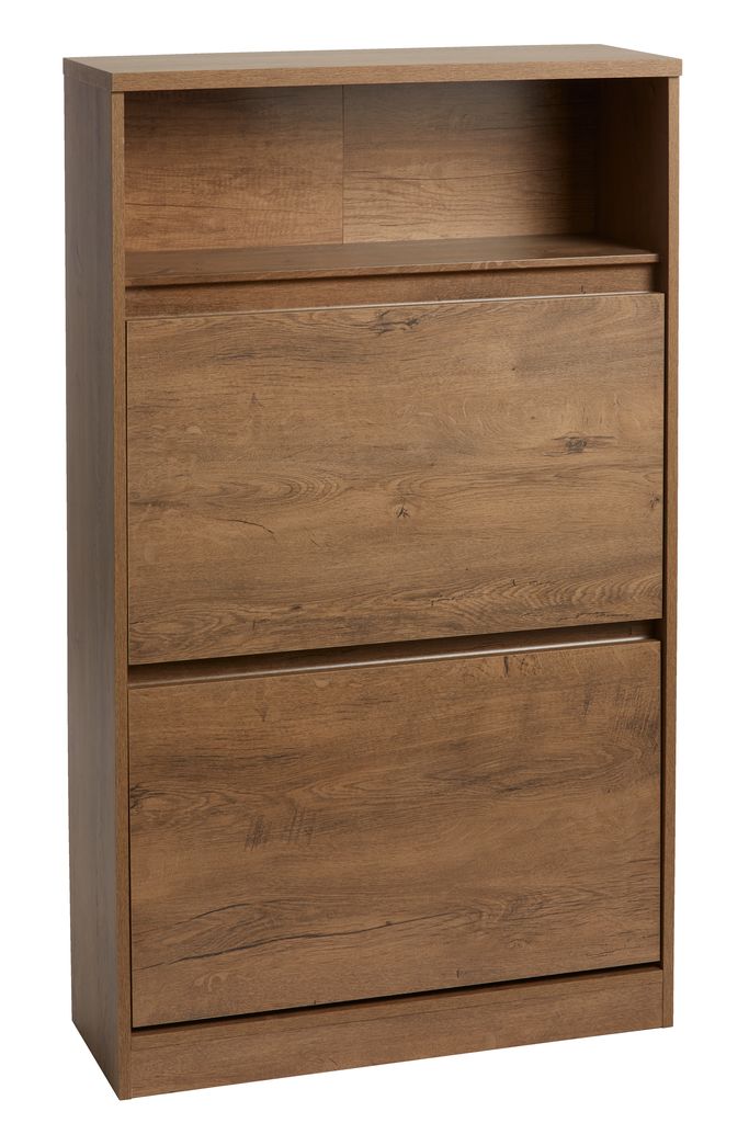 Shoe cabinet VEDDE 2 comp. wild oak - JYSK
