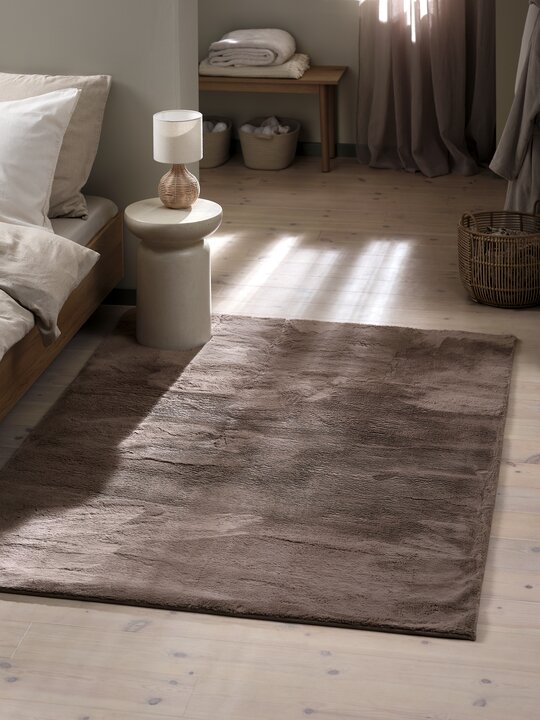 new modern rug carpet dark sand pedestal beige - jysk