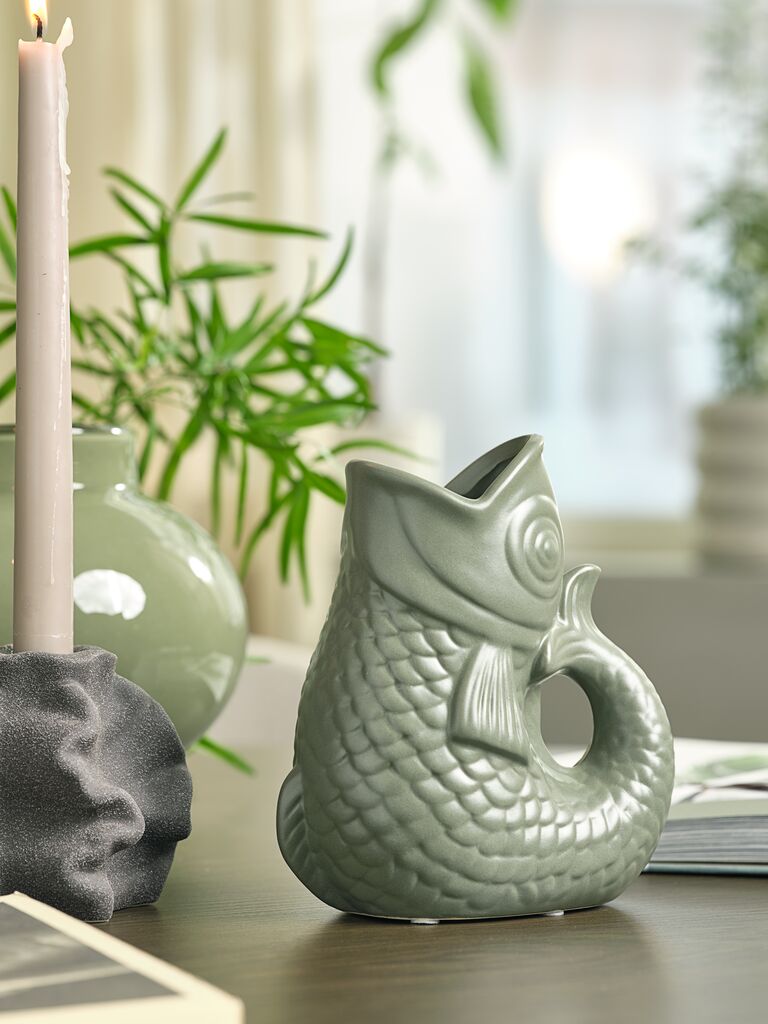 Vase MADSEMIL W9xL15xH18cm mat green