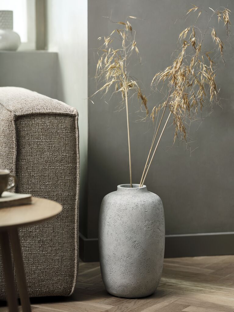 Vase ROLAND D.23xH38cm light grey